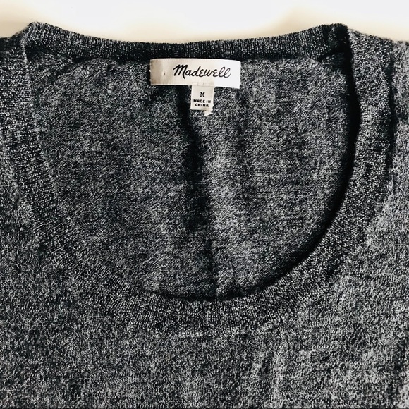 Madewell Sweaters - Madewell Merino Wool Charcoal Grey Light Sweater